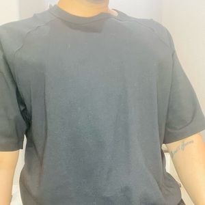 Black oversize short sleeve shirt